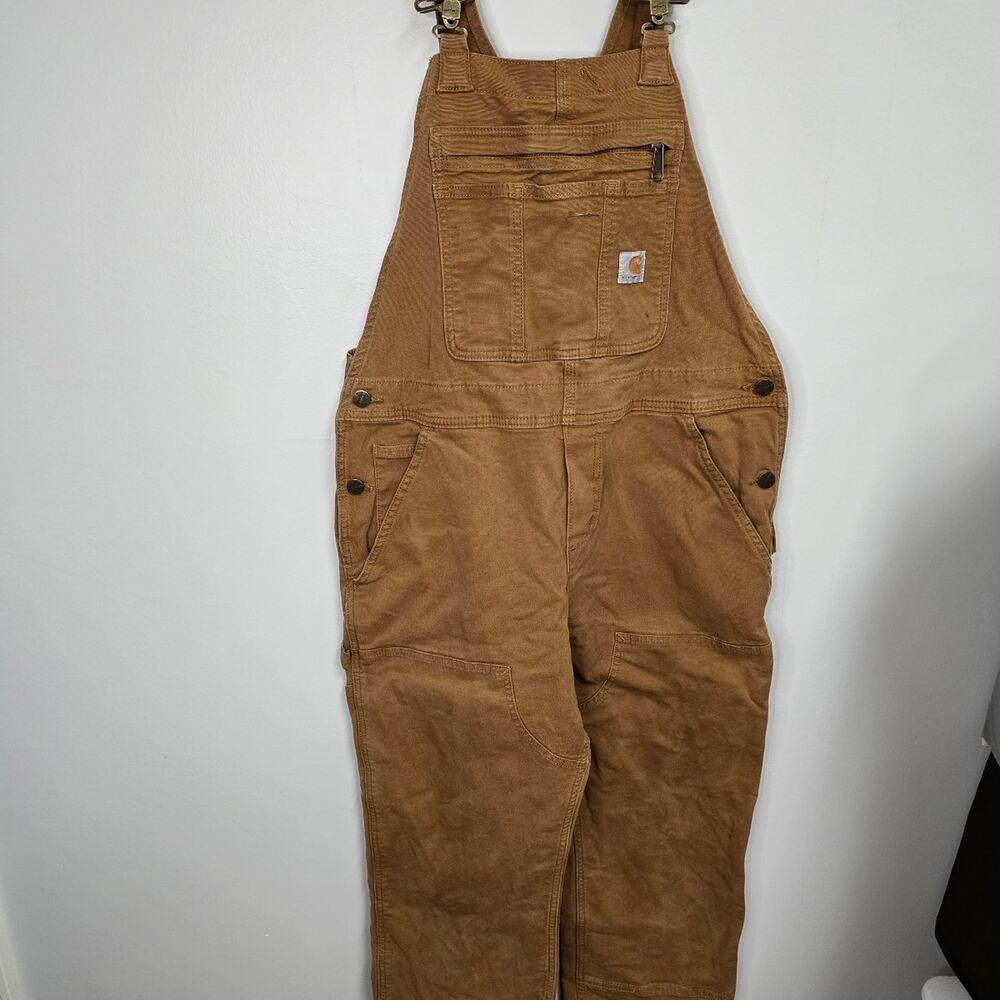 Carhartt Women's Rugged Flex Loose Fit Canvas Bib Overalls Crawford Style 102438